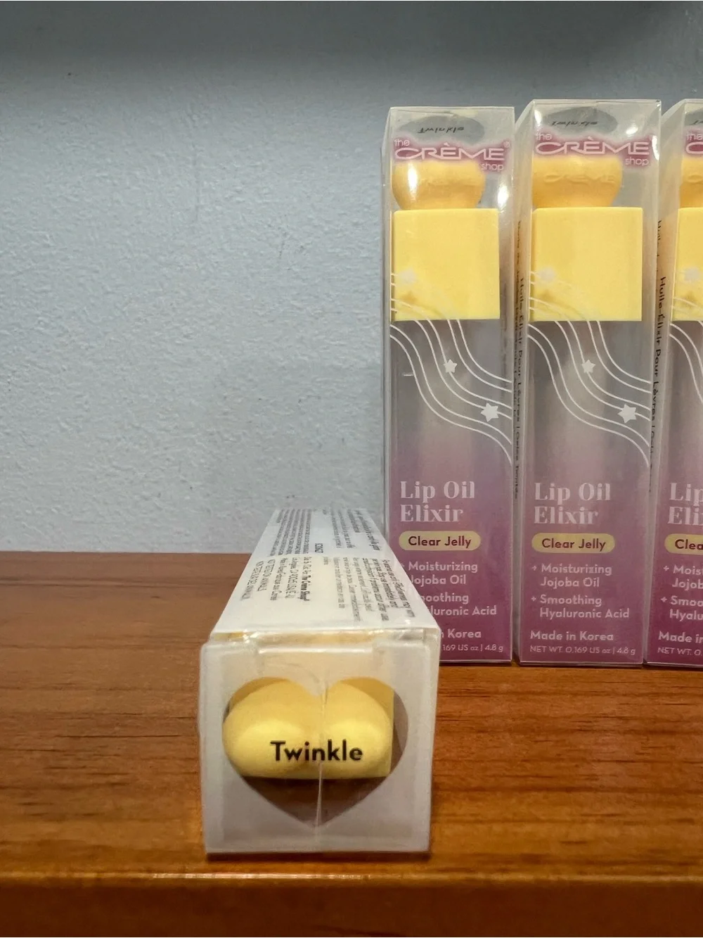 The Crème Shop Lip Oil Elixir Clear Jelly Lot Of 4 - BRAND NEW NEVER USED